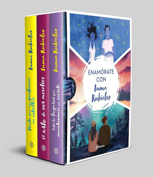 Estuche Enamórate con Inma Rubiales: (Hasta que nos quedemos sin estrellas + El arte de ser nosotros + Todos los lugares que mantuvimos en secreto) (Planeta) cover image