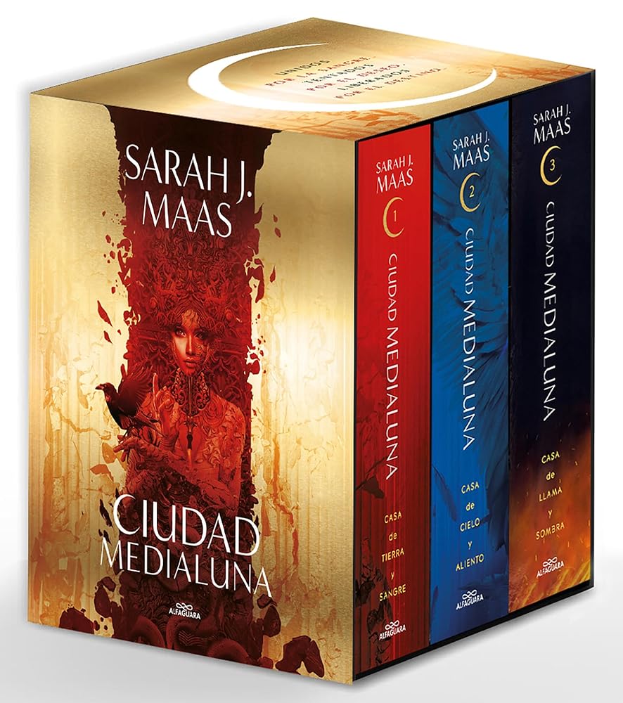 Estuche Ciudad Medialuna (contiene: Casa de tierra y sangre | Casa de cielo y aliento | Casa de llama y sombra) (Sin límites) cover image